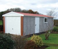concrete garage - Hanson Garages - Concrete Garages White Finish