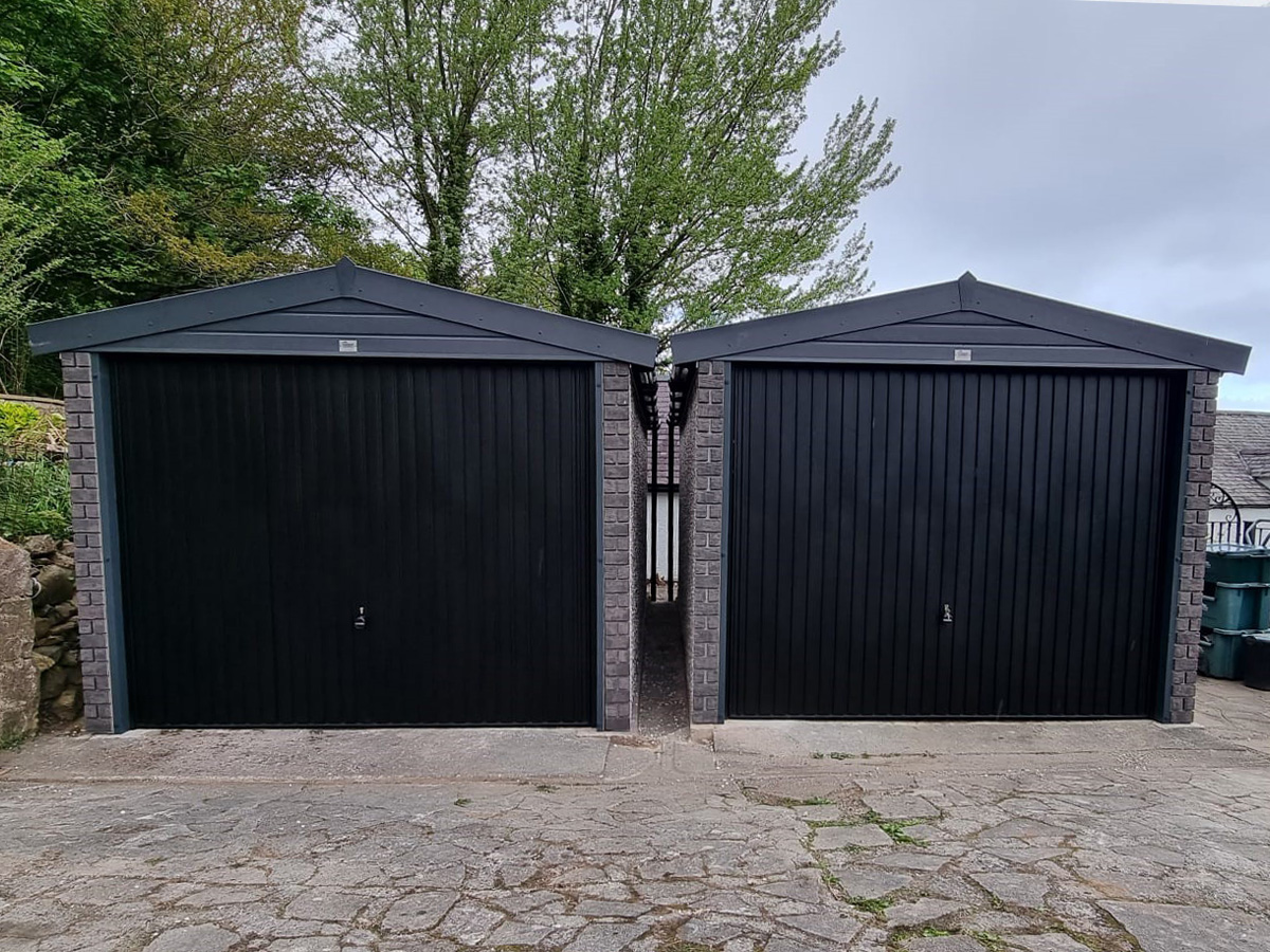 double graphite garage