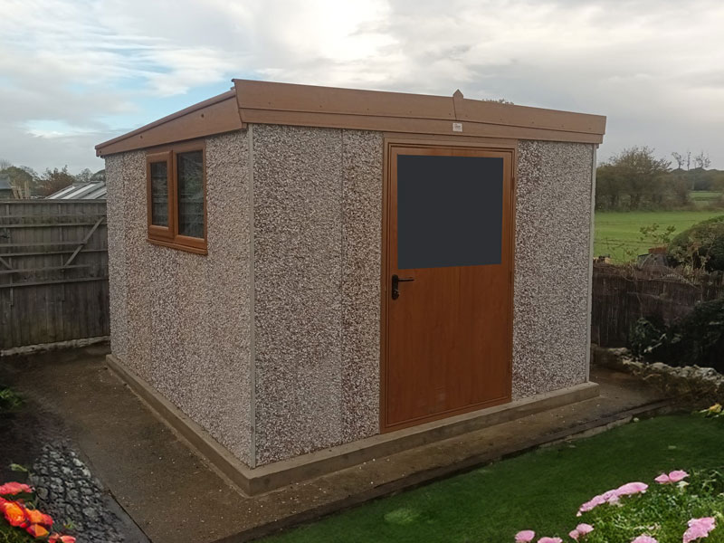 Golden Oak Pent Shed
