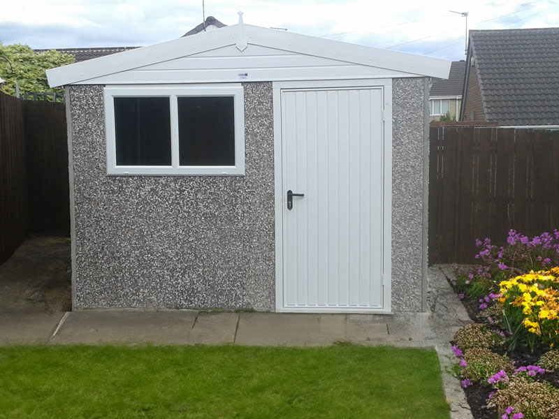 white shed