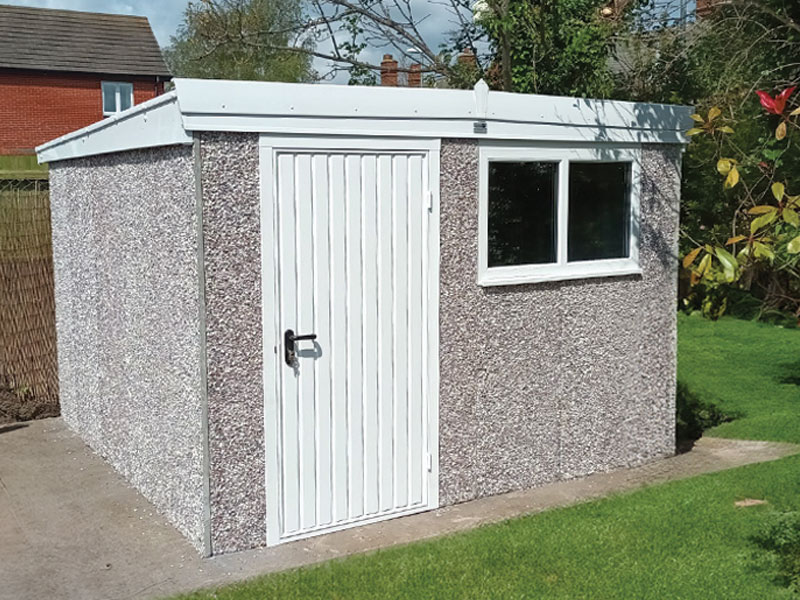White Pent Shed