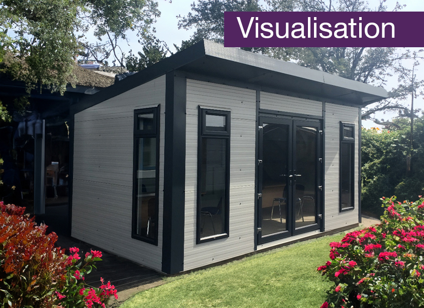 showmodel3 - Hanson Garages - Concrete Garages steel garden room